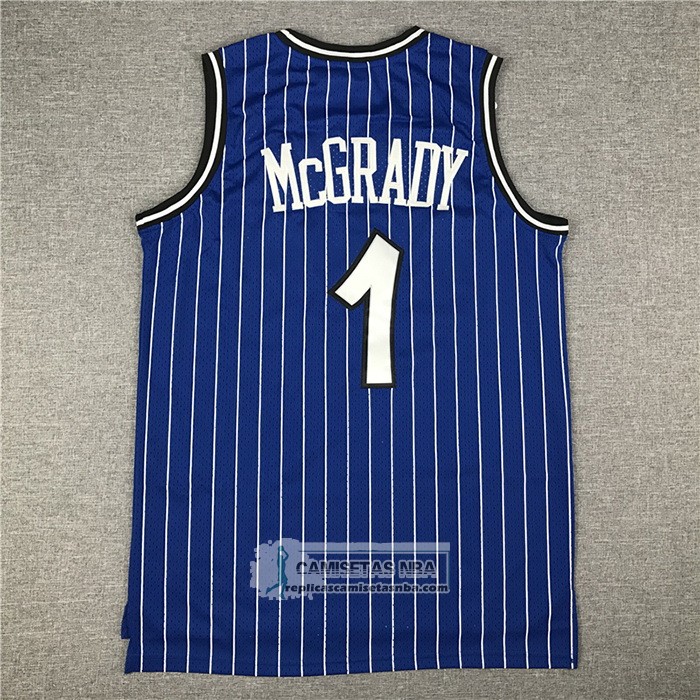 Camiseta Orlando Magic Tracy McGrady NO 1 Mitchell & Ness 2003-04 Azul